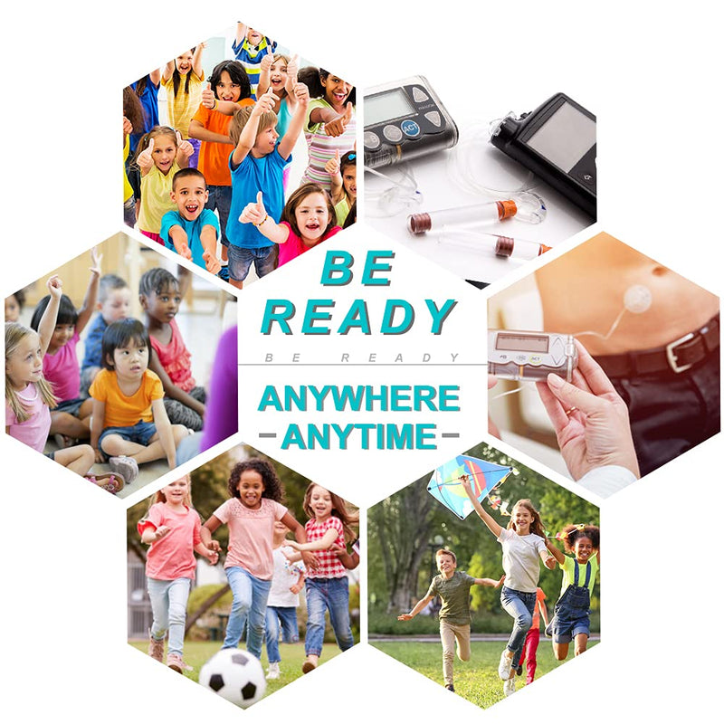 [Australia] - Comfortable Kids Insulin Pump Holder Belt Active T1D Diabetic Pouch for Epipen No Bounce Fanny Pack Bands Medical Accessories Adjustable Fit 20"-30" Waist Hook N Loop Black 