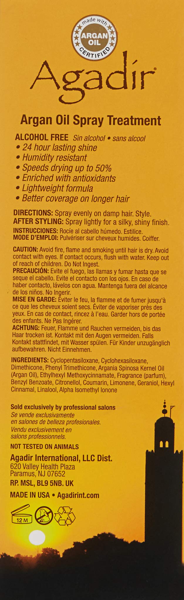 [Australia] - Agadir Argan Oil Spray 5.1 oz (150ml) 