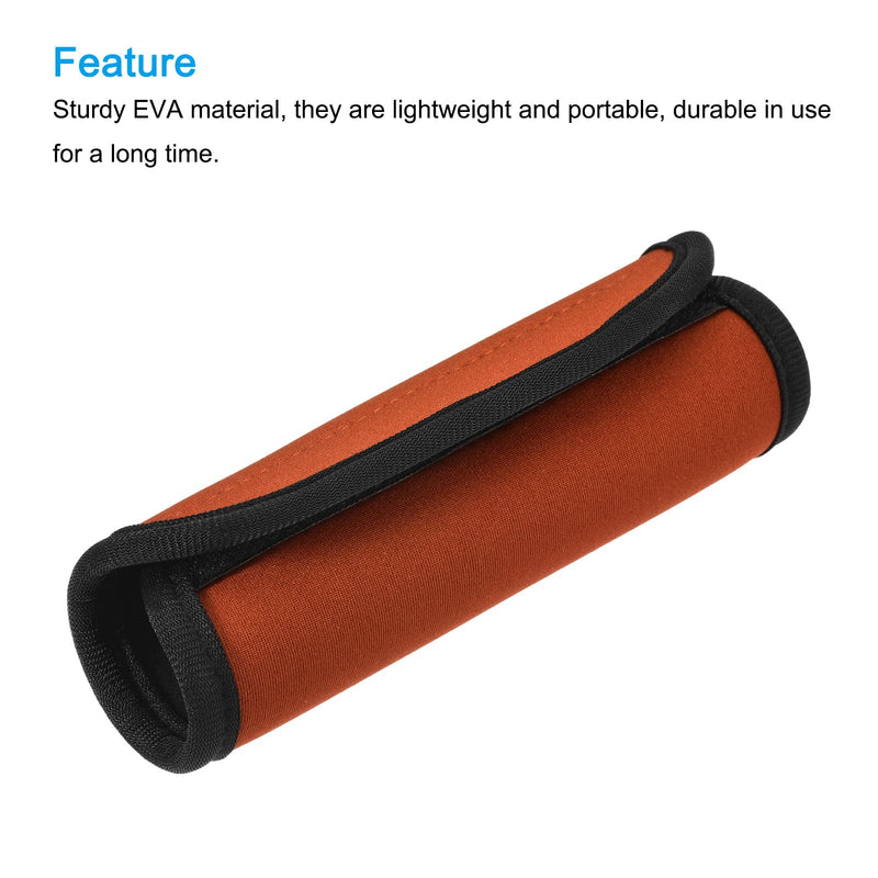 [Australia] - PATIKIL Luggage Handle Grips, 3 Pack Identifier Suitcase Wrap Accessories for Travel Bag Baggage, Orange 