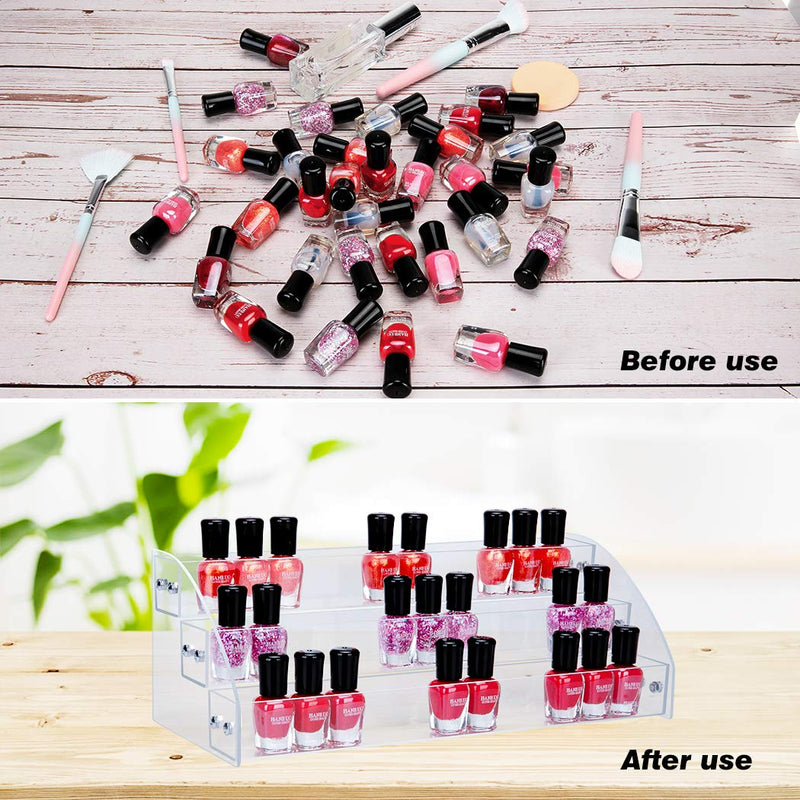 [Australia] - KINGROW Acrylic Nail Polish Organizer 36 Bottles of 3 Layers Display Rack Storage Rack Holder Jewelry Makeup Organizer 3-Tier 