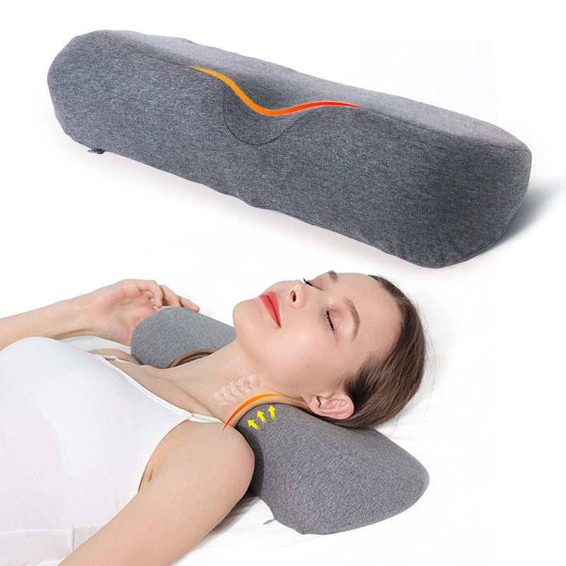 [Australia] - Heated Neck Stretcher Cervical Traction Device Pillow for Neck Pain Relief and Cervical Neck Pillow for Sleeping Neck Bed Pillow 