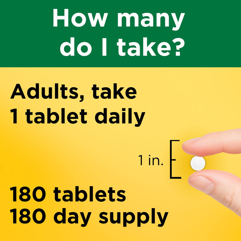 [Australia] - Nature Made Iron 65 mg (325 mg Ferrous Sulfate) Tablets, Dietary Supplement for Red Blood Cell Support, 180 Tablets, 180 Day Supply 
