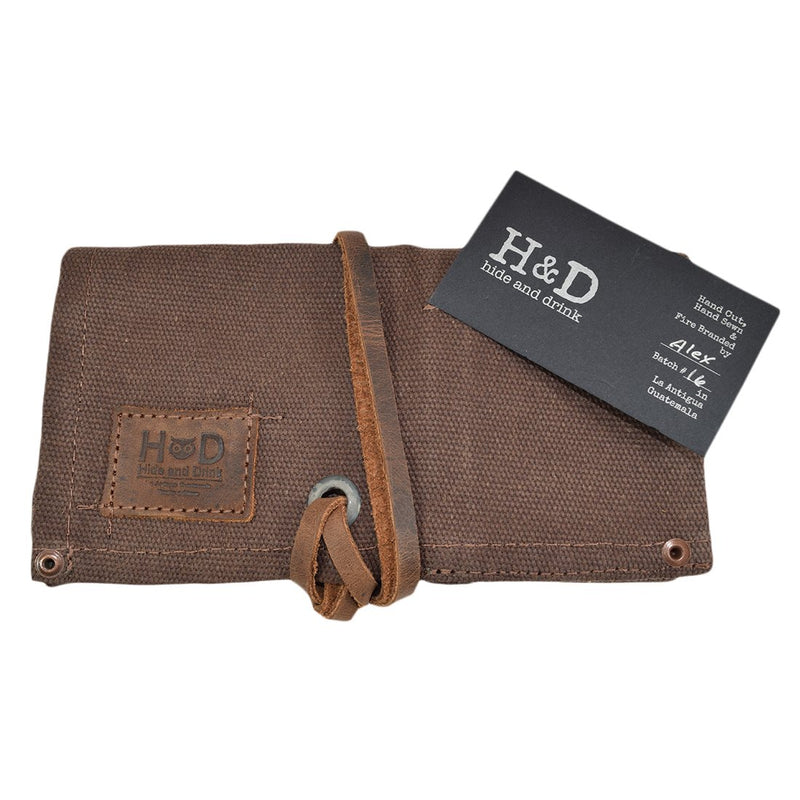 [Australia] - Hide & Drink, Waxed Canvas Travel Watch Roll Organizer Holds Up To 4 Watches, Easy Carry On Watchlover Storage, Travel & Commuter Essentials, Handmade Includes 101 Year Warranty :: Honey Bourbon 