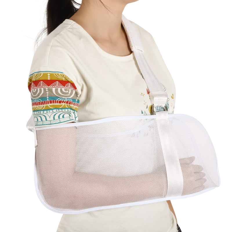 [Australia] - Breathable Mesh Arm Sling for Shower, Arm Sling Shoulder Immobilizer Rotator Cuff Wrist Elbow Forearm Support Brace, Arm Sling Elbow Support - Left and Right Arm for Men and Women, Adjustable Immobilizer for Shower, Stabilizer for Elbow, Dislocation 