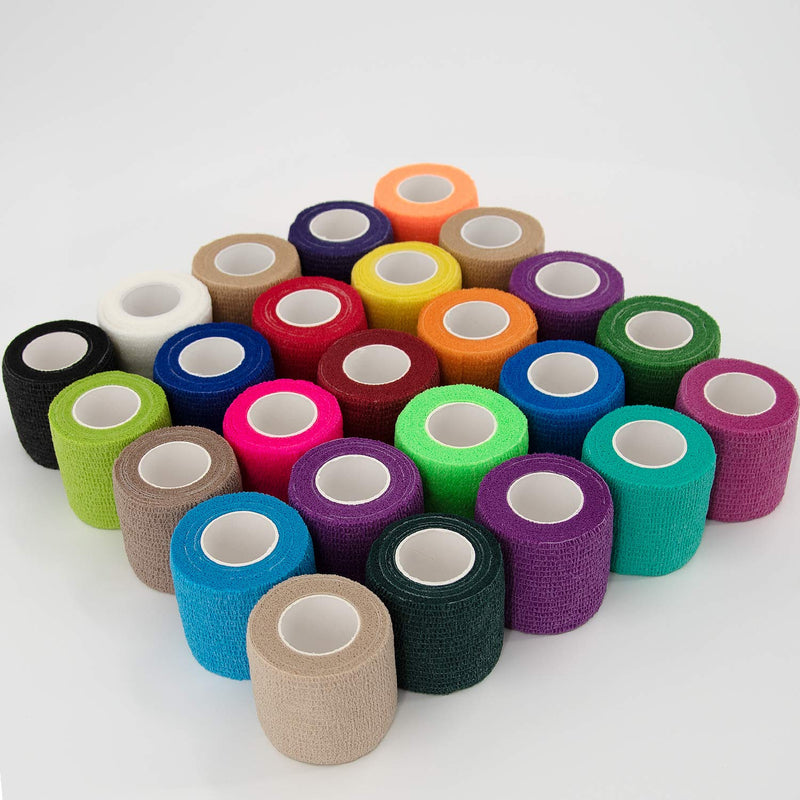 [Australia] - BQTQ 30 Rolls Self Adherent Wrap 2 inch Bandage Breathable Athletic Tape Stretch Wrap Roll Sports Wrap Tape Self Adhesive Wrap for Wrist Ankle Swelling Sprains(Rainbow Color) Rainbow 