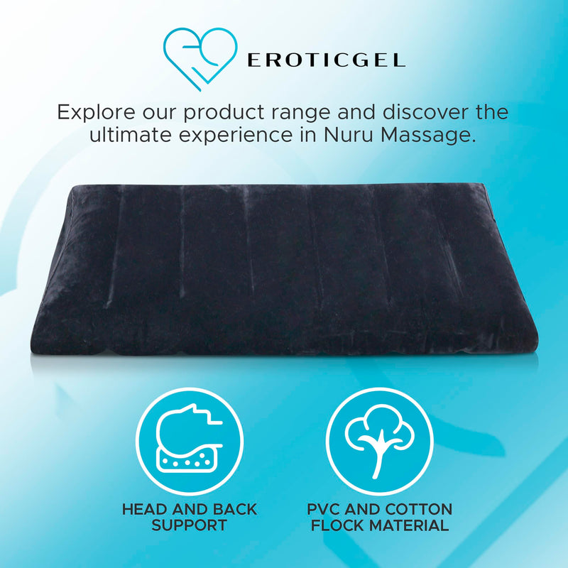 [Australia] - Inflatable Love Pillow | Multifunctional Triangle Ramp Cushion for Body Positioning | Massage Pillow with Back and Head Support | PVC and Cotton Flock Material 