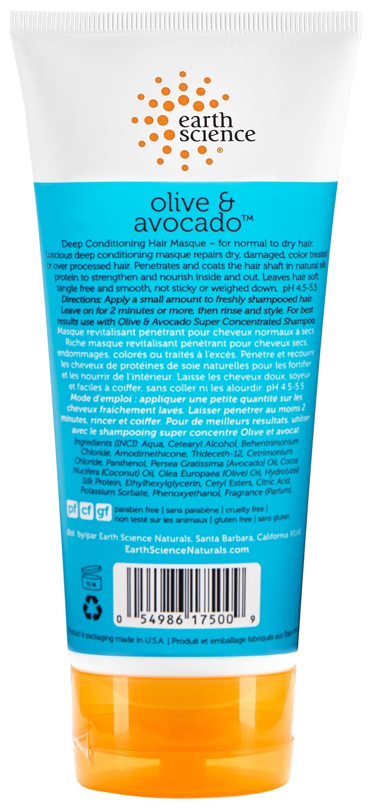 [Australia] - Earth Science Olive and Avocado Deep Conditioning Hair Masque 