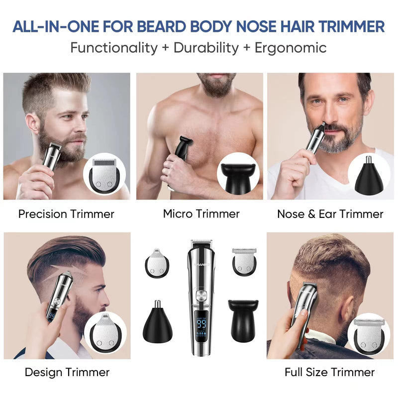 [Australia] - NAVANINO Professional Hair Clippers, Rechargeable Cordless Clippers Hair Trimmer Beard Shaver Electric Haircut Kit Waterproof for Men and Family Use 