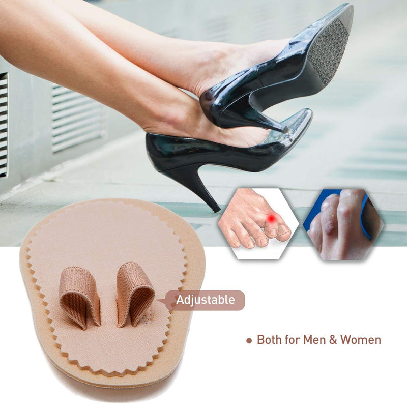 [Australia] - Toe Splint & Straightener, Adjustable Loops Hammer Toe Correctors Brace w/Slip-on Cushion Metatarsal Pads for Claw Curled & Crooked Toes - Support Guard for Pre Post Surgery (2 loops one pair) 2 loops one pair 