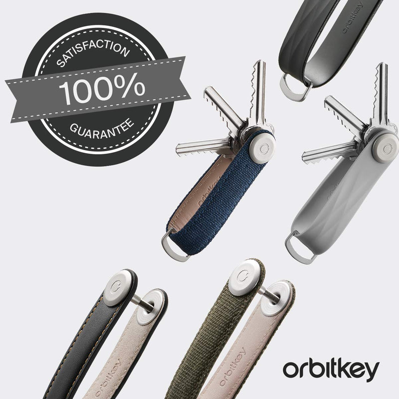 [Australia] - Orbitkey Active Rubber Key Organizer | Weather Resistant, Stainless Steel Locking Mechanism, Slim & Quiet Profile | Holds up to 7 Keys, Dusty Pink 