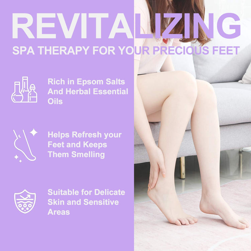 [Australia] - Tea Tree Oil Foot Soak with Epsom Salt, CANGO Foot Bath Salts - Remove Toxins, Foot Callus, Fight Infections, Boost Immunity, Help Treat Athletes Foot, Inflammation, Relieve Tired, Achy, Itchy Feet 