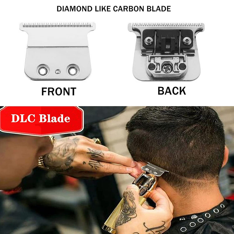 [Australia] - Replacement Blades Compatible with BaBylissPRO Barberology for Outlining Hair Trimmers (FX787) and LoPROFX Trimmers (FX726)(Silver) 