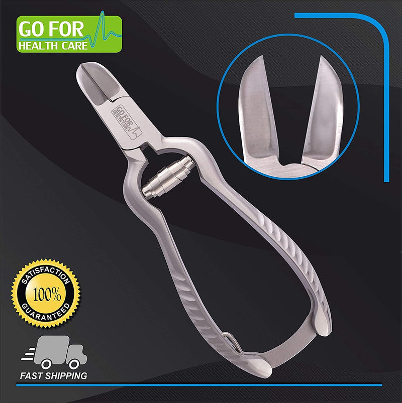 [Australia] - Podiatrist Toenail Clippers For Thick And Ingrown Nails, Heavy Duty, Toe Nail Nippers 5.5 Inches With Nail File, Super Sharp Curved Blade Stainless Steel, Seniors And Adults 