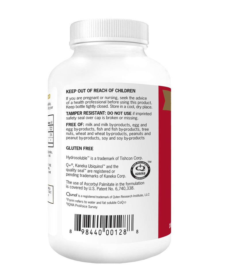 [Australia] - Qunol Mega Ubiquinol CoQ10 100mg, Superior Absorption, Patented Water and Fat Soluble Natural Supplement Form of C0Q10, Antioxidant for Heart Health, 60 Count (Pack of 1) Softgels 60 Softgels 