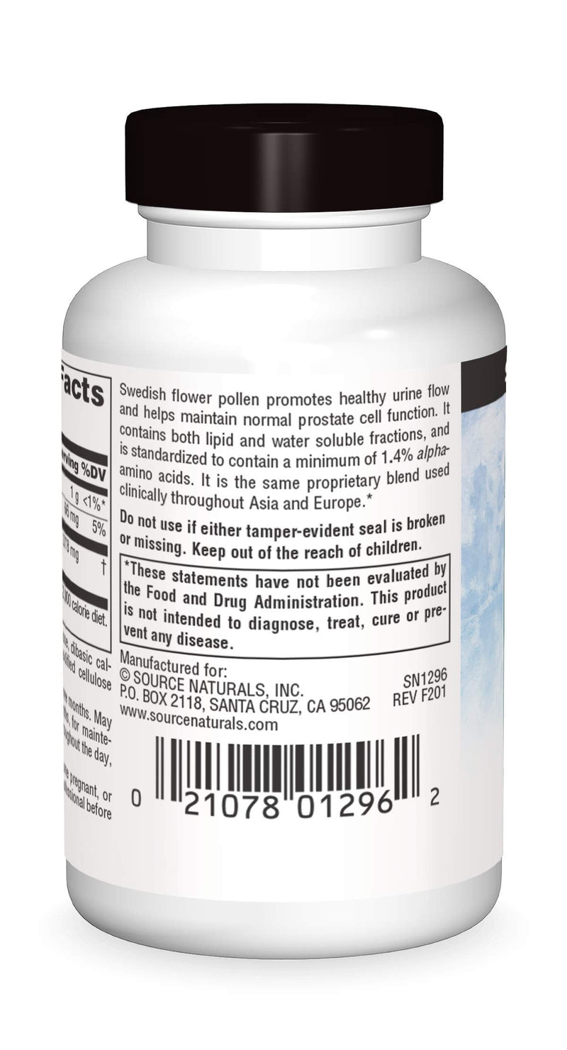 [Australia] - Source Naturals Swedish Flower Pollen Extract Supplement, Supports Prostate Function and Healthy Urine Flow - 45 Tablets 1 45 Count (Pack of 1) 