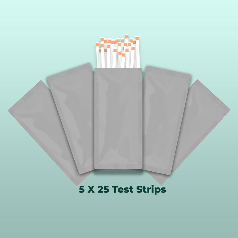 [Australia] - Seba Nutrition - Keto Urine Test Strips - 125 Urinalysis Test Sticks (5 X 25 Aluminum Sachets in a Bottle) - Design for Ketogenic and Low Carb Diets - Best for Accurate Meter Measurement of Ketones 