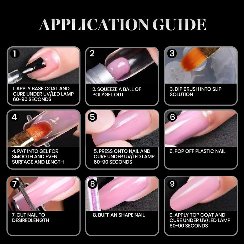 [Australia] - Beetles Poly Extension Gel Dual Nail Form - 120 Pcs Builder Gel Flat Stiletto Nail Molds Coffin False Nail Tips for Gel Manicure Nail Art Design Salon DIY at Home A-Style 