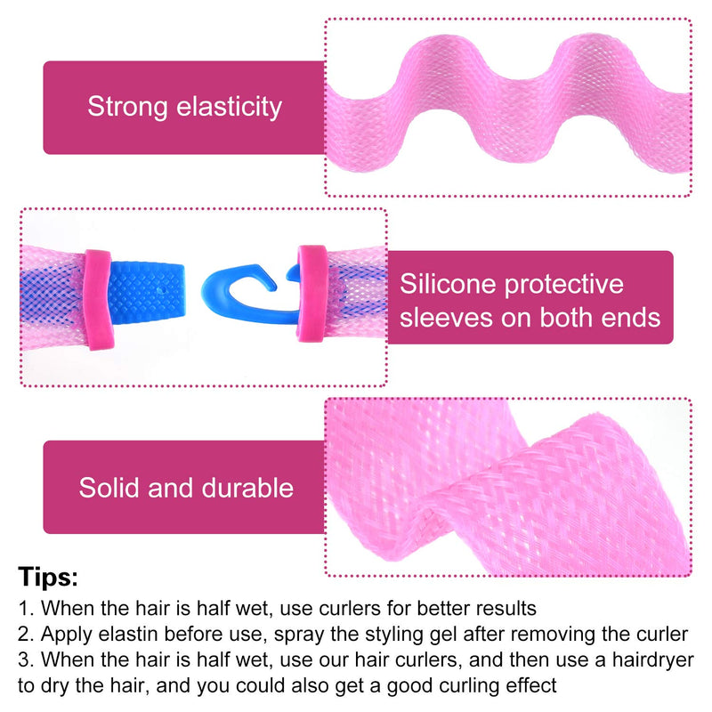 [Australia] - FEPITO 36 Pack Magic Hair Curlers Spiral Curls Wave Styling Hair Rollers Kit No Heat Hair Curler and Styling Hooks for All Hair Lengths, 55cm/ 22inch 