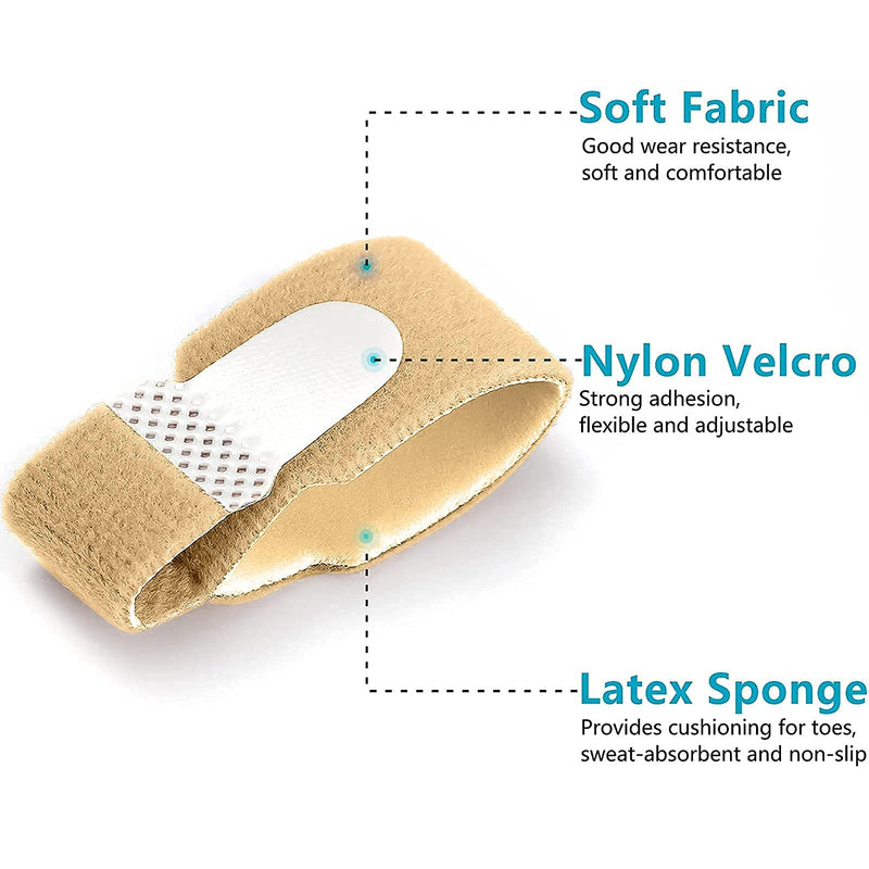 [Australia] - 6 Pcs Hammer Toe Straightener, Hammer Toe Splints, Crooked Toes & Overlapping Toes，Protecting Curved Toes and Hammertoes, Overlapping Toe Protector，Toe Cushioned Bandages for Correcting Hammer Toes 