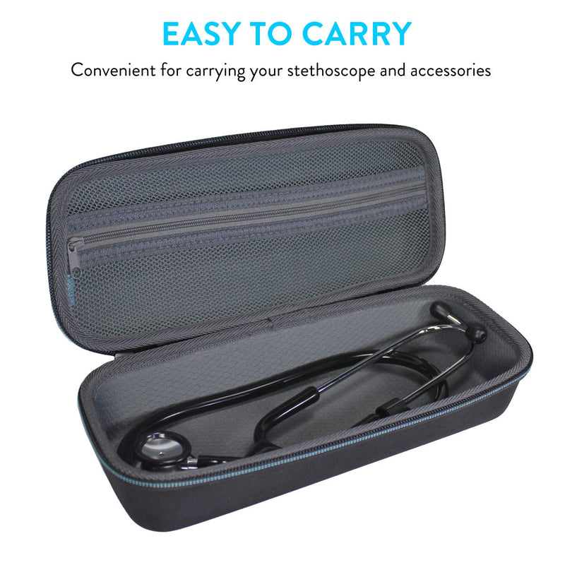 [Australia] - TUDIA Hard Storage Carrying Case Bag for Cardiology Stethoscope and Nurse Accessories Compatible with 3M Classic III, Lightweight II S.E, Cardiology IV Diagnostic 