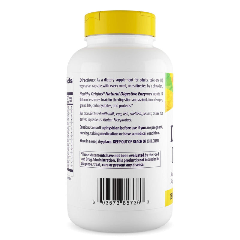 [Australia] - Healthy Origins Digestive Enzymes (Broad Spectrum, Non-GMO), 180 Veggie Caps, White 180 Count (Pack of 1) 