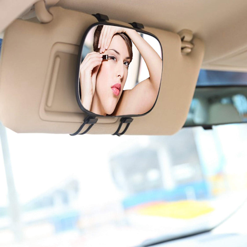 [Australia] - KEWAYO auto vanity mirror,Large visor mirror and shading Cosmetic Mirror Clip on Vanity Mirror Automobile Make Up Mirror 