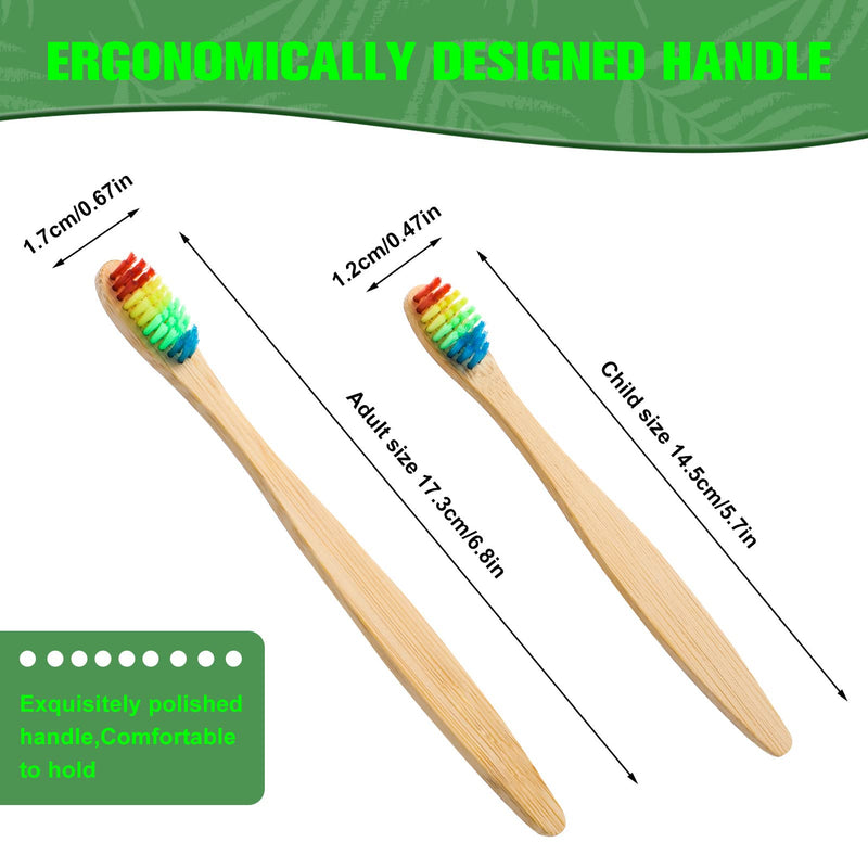 [Australia] - Yorgewd 10 Pcs Bamboo Toothbrushes Family Pack, Medium Bristles | Eco- Friendly | Biodegradable & BPA Free Organic Wooden Toothbrushes for Adult and Kids 