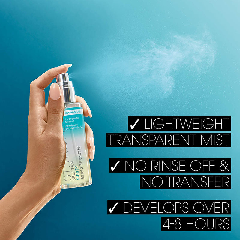 [Australia] - St. Tropez Fake Tan, Self Tan Purity Tanning Water Starter Kit, Beauty Gift for Her with Travel Size Tanning Water Mousse, Tanning Face Mist and Tan Applicator Mitt 