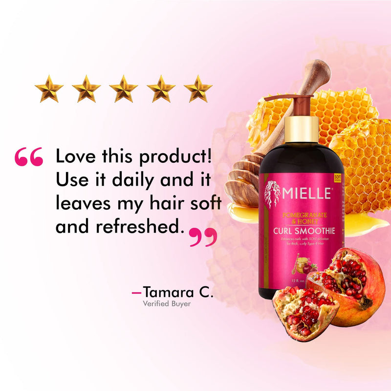 [Australia] - Mielle Organics Pomegranate & Honey Curl Smoothie for Type 4 Hair, 12 Ounces 