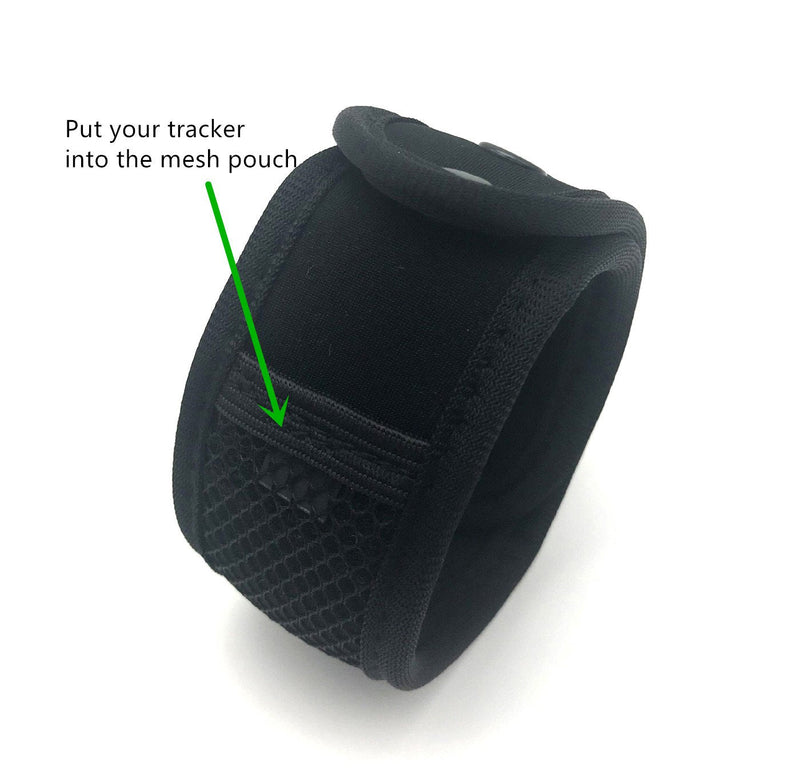 [Australia] - VIEEL Arm&Ankle Running Band Wristband Band with Buckle and Mesh Pouch for Garmin & Fitbit Fitness Tracker(Tracker Not Included) (11'') 11'' 