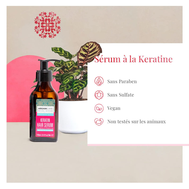 [Australia] - Arganicare Keratin Repairing Hair Serum with Certified Organic Oil of Argan to strengthen and thicken. 100ml Coconut 