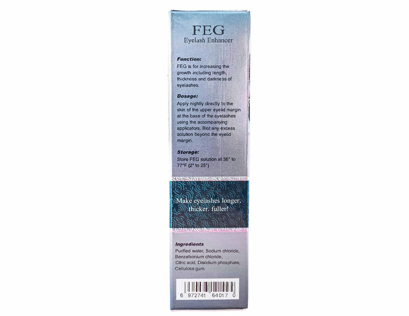 [Australia] - FEG Eyelash Enhancer Eye Lash Rapid Growth Serum Liquid 100% Original 3ml (2 Pack) 2 Pack 