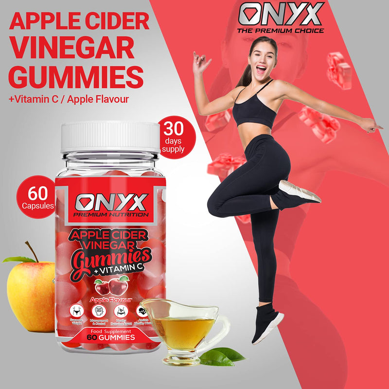 [Australia] - Apple Cider Vinegar Gummies 1000mg with Vitamin C, Chromium and Pomegranate - 60 Gummies - Vegan, Natural, Non-GMO, Gluten-Free & Gelatine-Free 