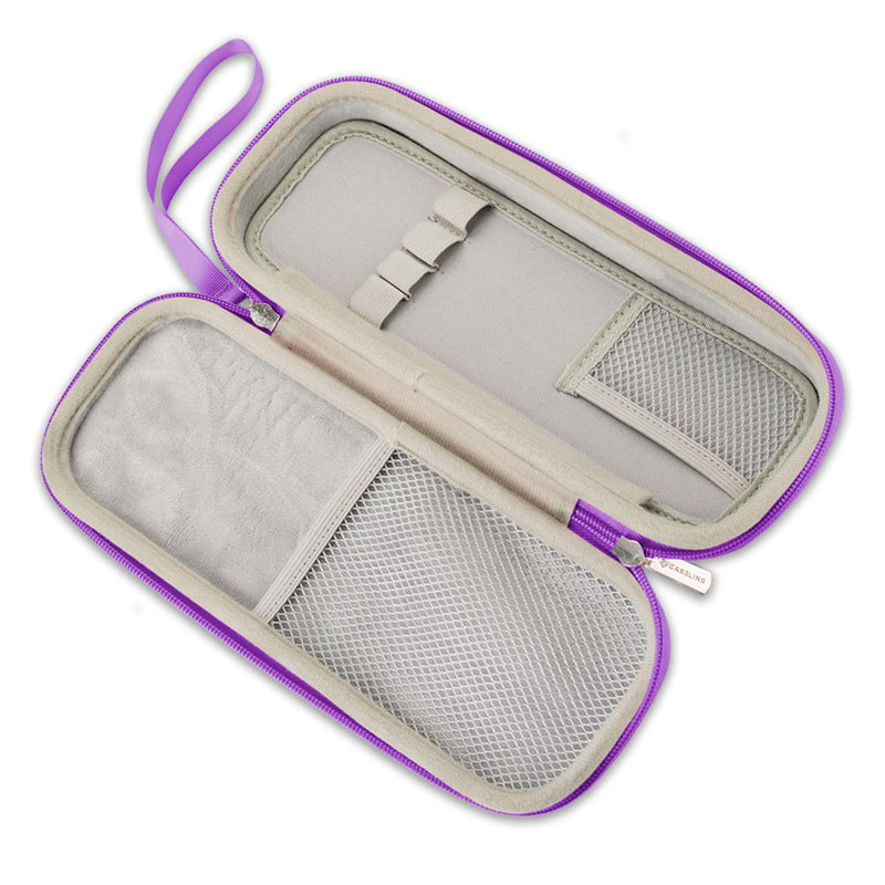 [Australia] - Caseling Hard Stethoscope Case Compatible with 3M Classic III, Lightweight II S.E, Cardiology IV Diagnostic, Includes ID Slot and Mesh Pocket for Nurse Accessories (Purple - Pu Leather) Purple - Pu Leather 