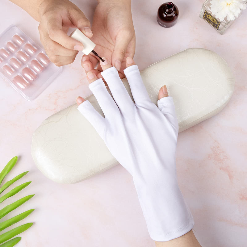 [Australia] - Nail Gloves UV Shield Gloves Fingerless Gloves Nail Art Dryer Tool Prevent Hand Sunburn for Manicure Gel Drying 3 Pairs 