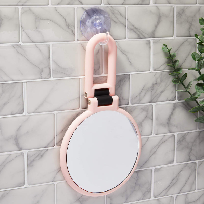 [Australia] - Pink Handheld Magnifying Mirror for Makeup, 1/10x Magnification (5.5 in) 