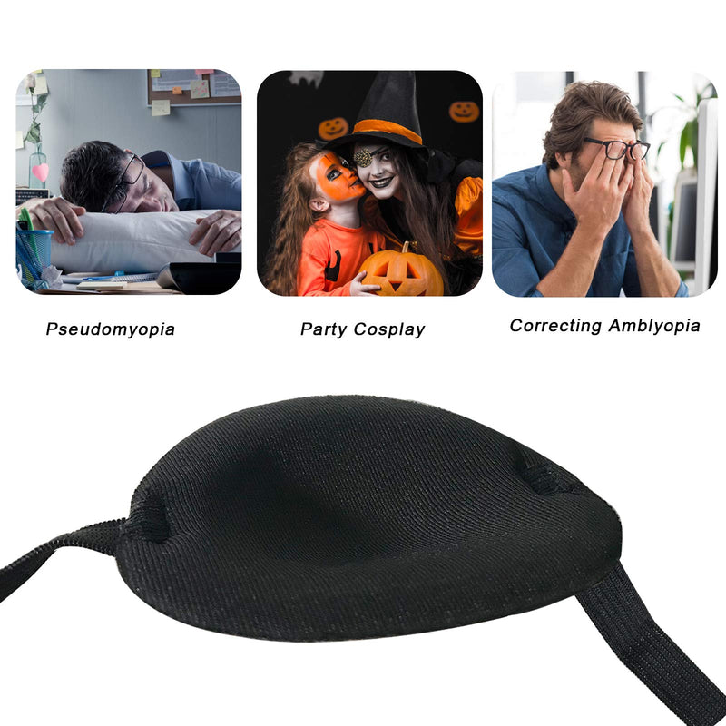 [Australia] - 2 PCS Eye Patches, Adjustable Medical Lazy Eye Patch with Buckle, Visual Amblyopia Corrected Eye Patches Pirate Eye Patches for Adults and Kids 