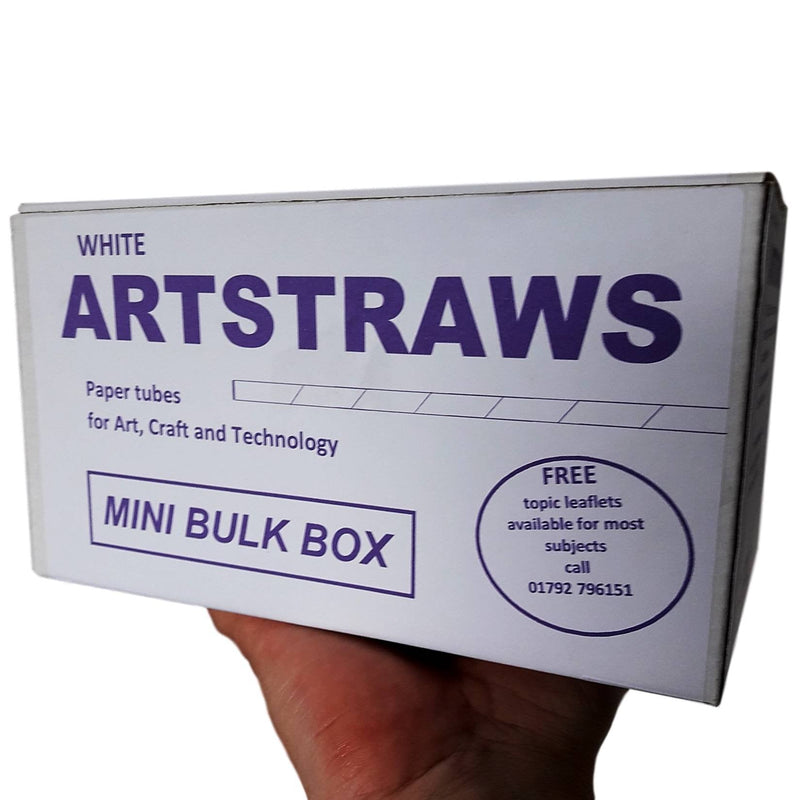 [Australia] - Amazing Arts and Crafts Artstraws White Paper Straws Mini School Bulk Box Pack for Craft Crafting Modelling Maths Art Straw Packs Thin 