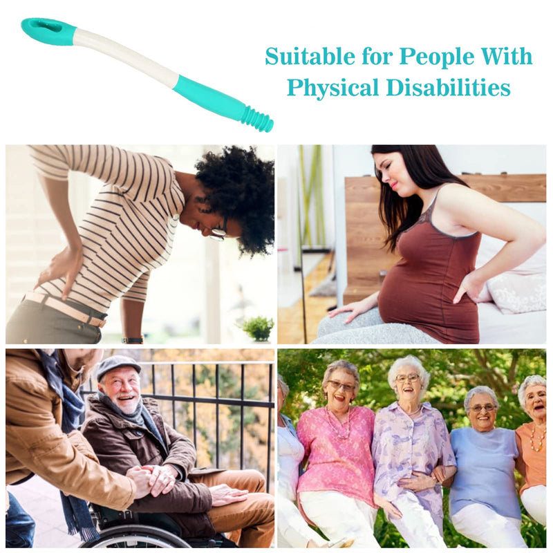 [Australia] - Toilet Assist Tool, Long Handle Reach Comfort Bottom Wiper Toilet Aids Tools Sanitary Self Wipe Aid for Wiping Long Reach Tissue Aids 