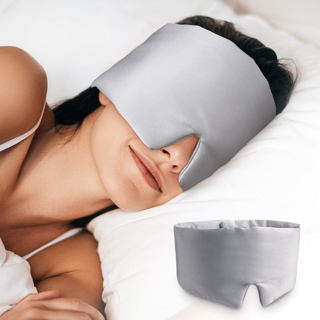 [Australia] - onaEz Satin Sleep Mask, onaEz Pure Satin Eye Mask for Men Women, Ultra Smooth & Soft 100% Block Out Light Satin Sleep Mask with Adjustable Headband for All Night Sleep, Travel & Nap Grey 1 Count (Pack of 1) 