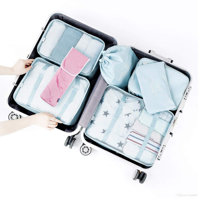 [Australia] - Heat Resistant Neoprene Curling Iron Holder Cover Bag Flat Iron Curling Wand Travel Case Pouch 15 x 5 Inches , Pink Marble Pattern 