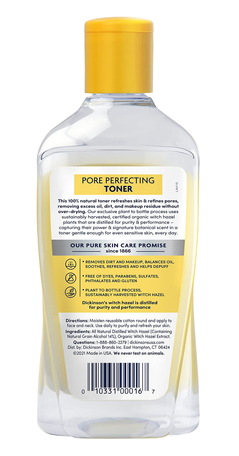 [Australia] - Dickinson's Original Witch Hazel Pore Perfecting Toner, 100% Natural, 16 Ounce Fragrance free Pore Perfecting (16 Fl Oz) 