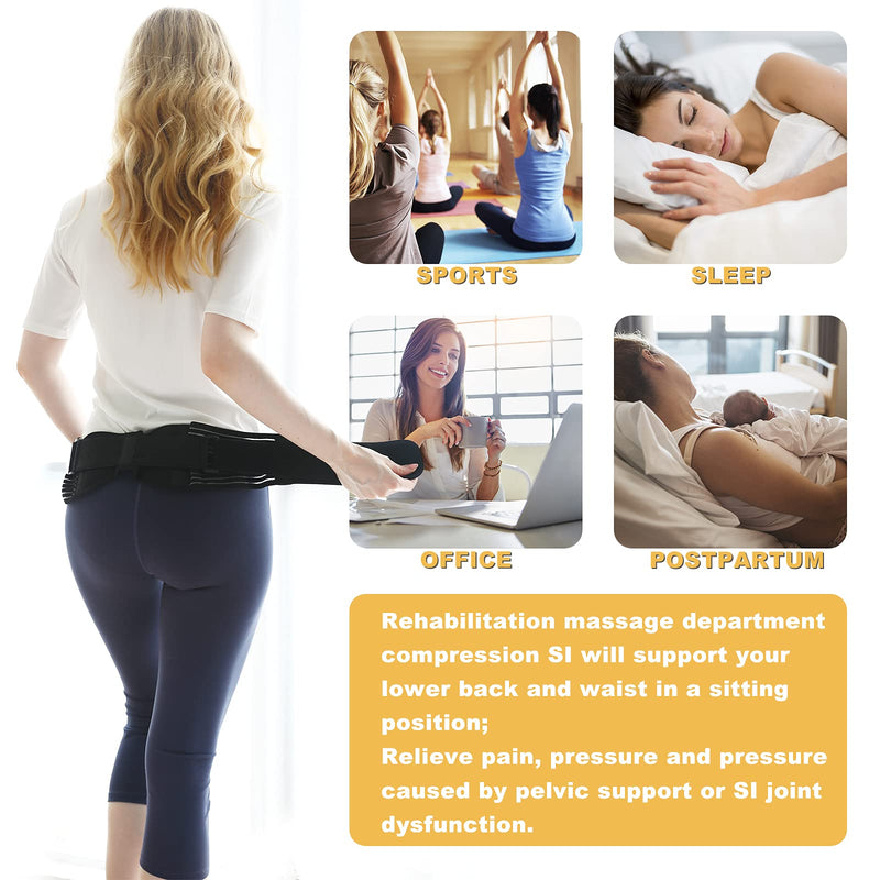 [Australia] - Sacroiliac Hip Belt Joint Hip Belt That Alleviate Sciatic Pelvic Lower Back and Leg Pain Anti-Slip and Pilling-Resistant for Women and Men 