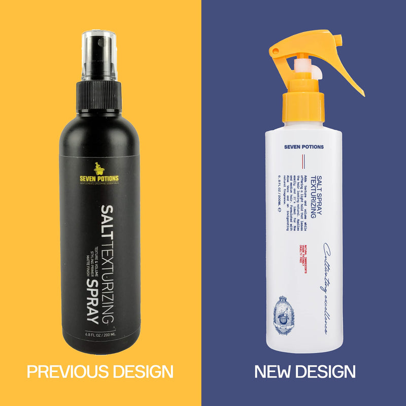 [Australia] - Seven Potions Texturizing Salt Spray for Men's Hair — Natural, Water-Based, Matte Finish, Texturized Hold for Volume, Plus Great Styling Product Primer — Natural, Vegan, Cruelty Free (200ml) 