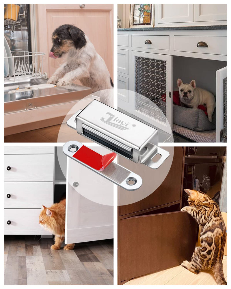 [Australia] - Magnetic Cabinet Magnet Closure Jiayi 4 Pack Drawer Magnetic Latch 30 lbs Cupboard Latch Magnet Cabinet Door Catch Heavy Duty Kitchen Cabinet Magnetic Catch Strong Closet Door Magnetic Catch 30lb- 4Pack 