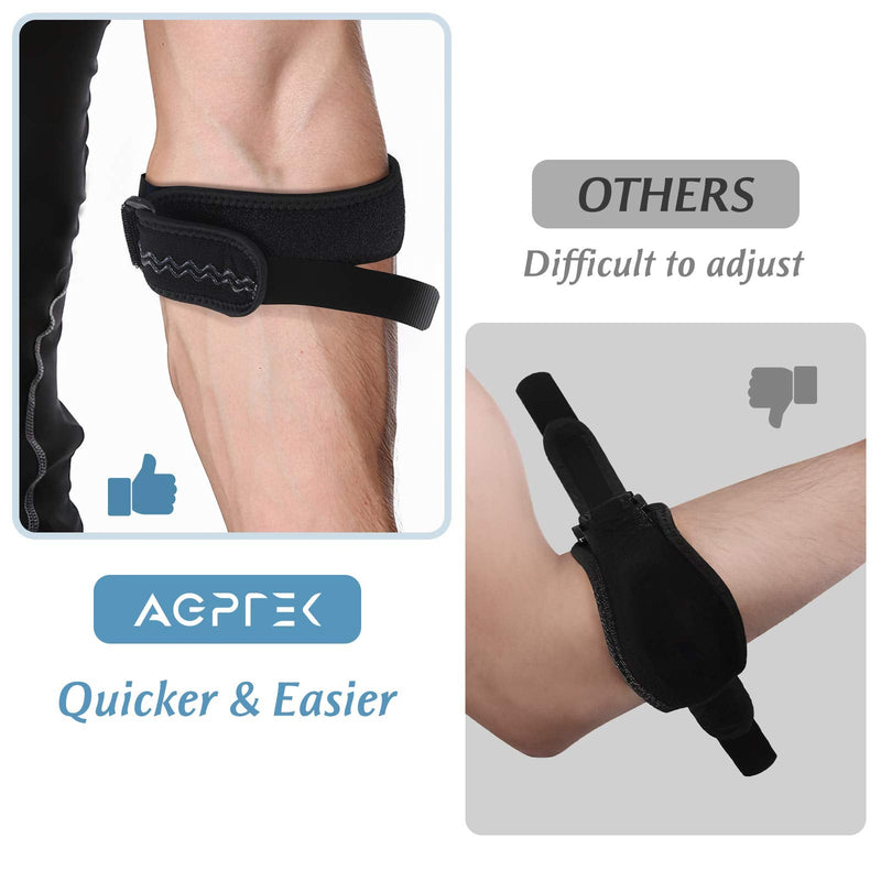 [Australia] - Tennis Elbow Support , 2 Pack Elbow Support Brace for Men & Women ,Golfers Elbow Support Strap with EVA Compression Pad for Gym, Weightlifting by AGPTEK (Grey) Grey 