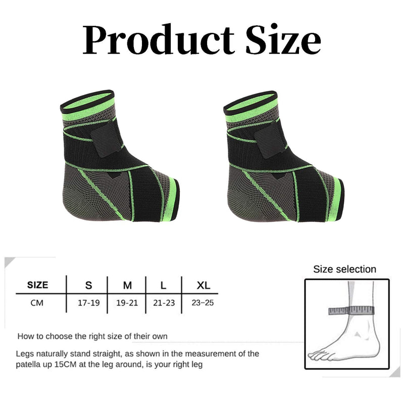 [Australia] - Kangwell Short Ankle Braces | 1 Pair, Comfortable and Adjustable Compression Ankle Support, Ankle Protection Braces, Bowling, Tendonitis, Arthritis, Athletic Pain, Sports, Golf (Ankle Brace-M) Ankle Brace-M 