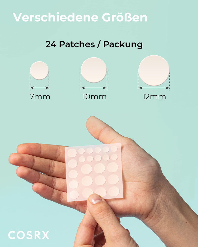 [Australia] - COSRX Master Patch Original Fit (24 counts) Absorbing Pimple Patches, Hydrocolloid Spot Treatment, Blemish Cover, Acne Spot Stickers, 3 Sizes 