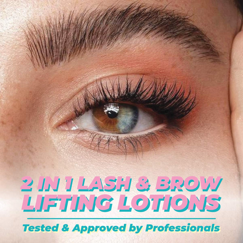 [Australia] - MIYA LASH 2 in 1 Lash Lift & Brow Lamination Lotion Set | Sachet Refill for Lash Lift Kit & Eyebrow Perm | Fast Acting 3-Step Lifting, Setting Lotions with Nutrition Serums | 10 Treatments | Salon Use LASH & BROW LIFT LOTIONS 