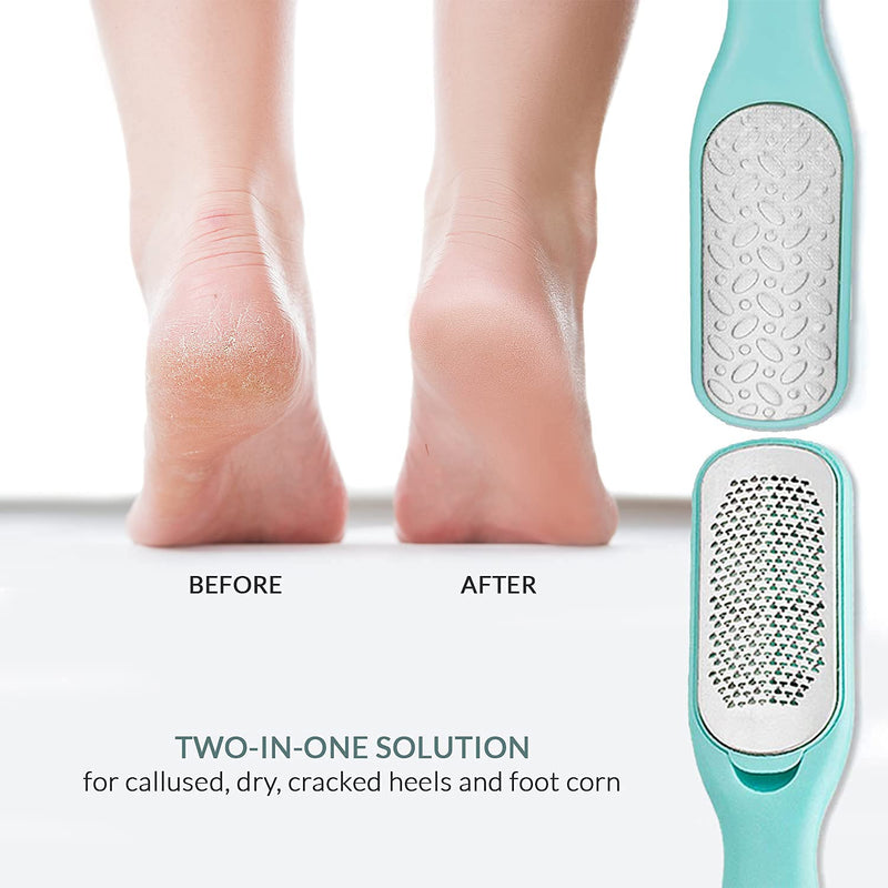 [Australia] - Callus Remover for Feet | Double-Sided Foot Scrub -Foot File -Dead Skin Remover -Foot Rasp for Exfoliation -Wet & Dry Feet Scrubber for Smoothing & Softening Feet -Pedicure Tool for Foot Care 